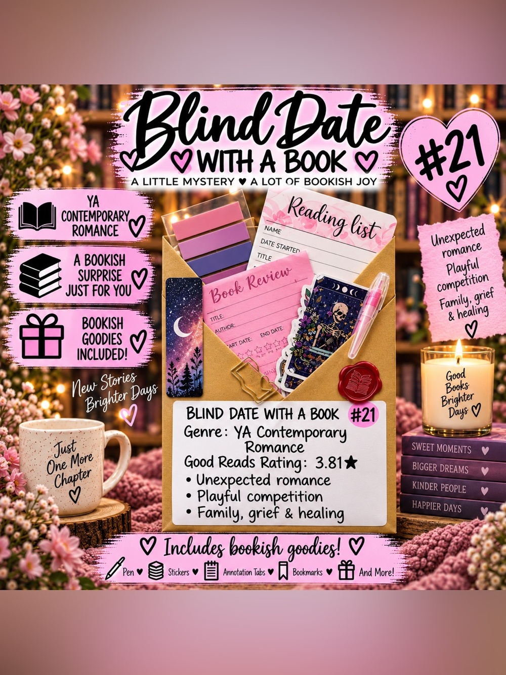 Blind Date With A Book #21 YA Contemporary Romance Book & Accessories
